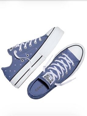 Converse Chuck Taylor All Star Lift Platform Lace-Up Embroidered Sneakers